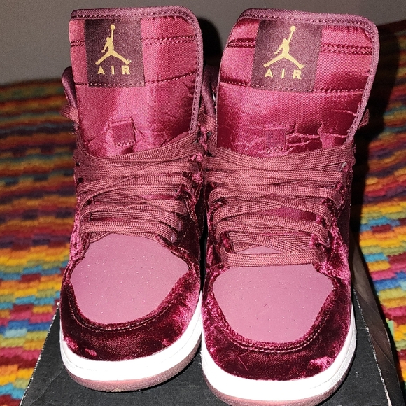Jordan Red High-Top Sneakers with White Sole